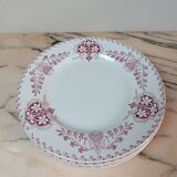 Flat plates Lunéville model Sébastopol With Lions of Faience