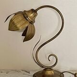 Lampe fleur en laiton