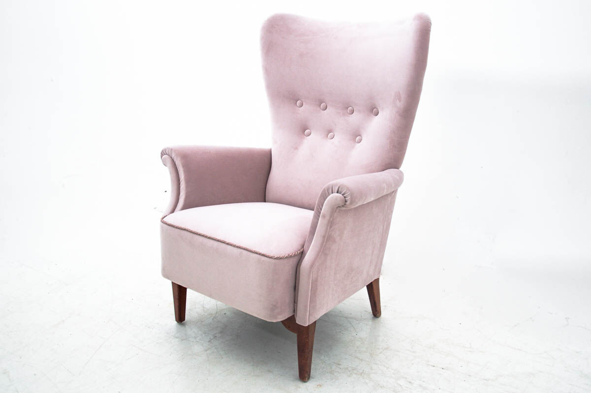 Pink armchair