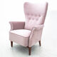 Fauteuil rose