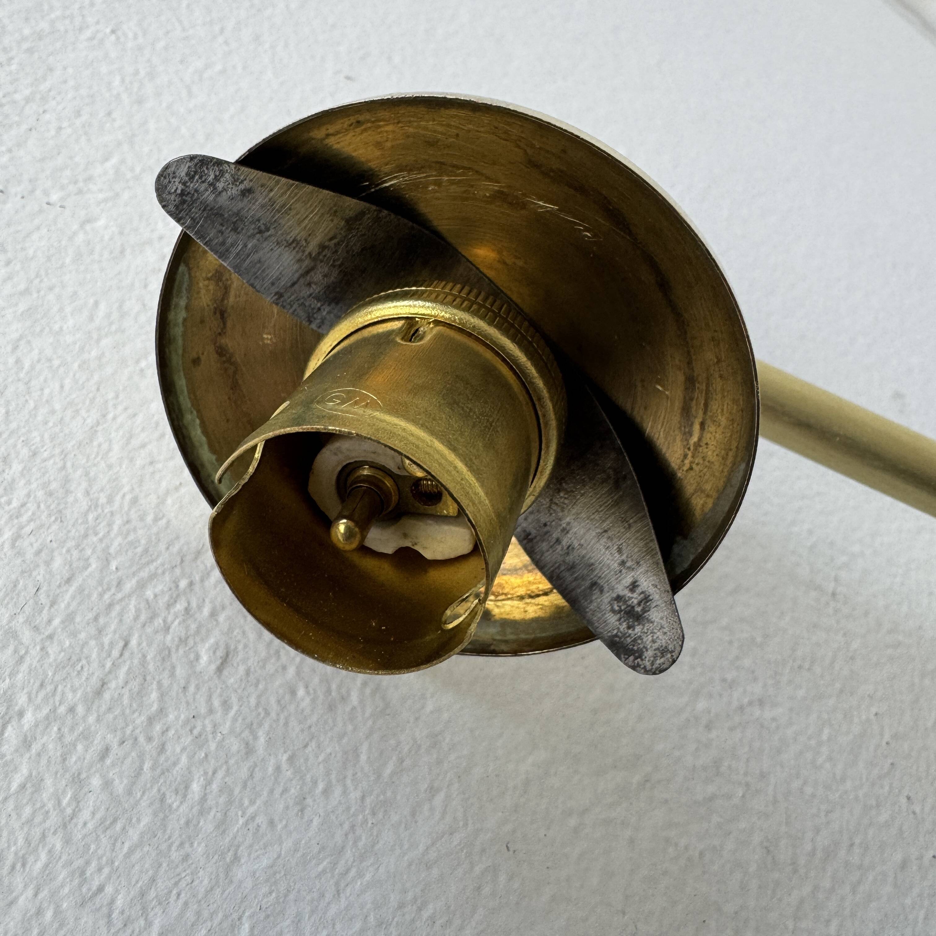 Pair of old vintage opaline wall lights