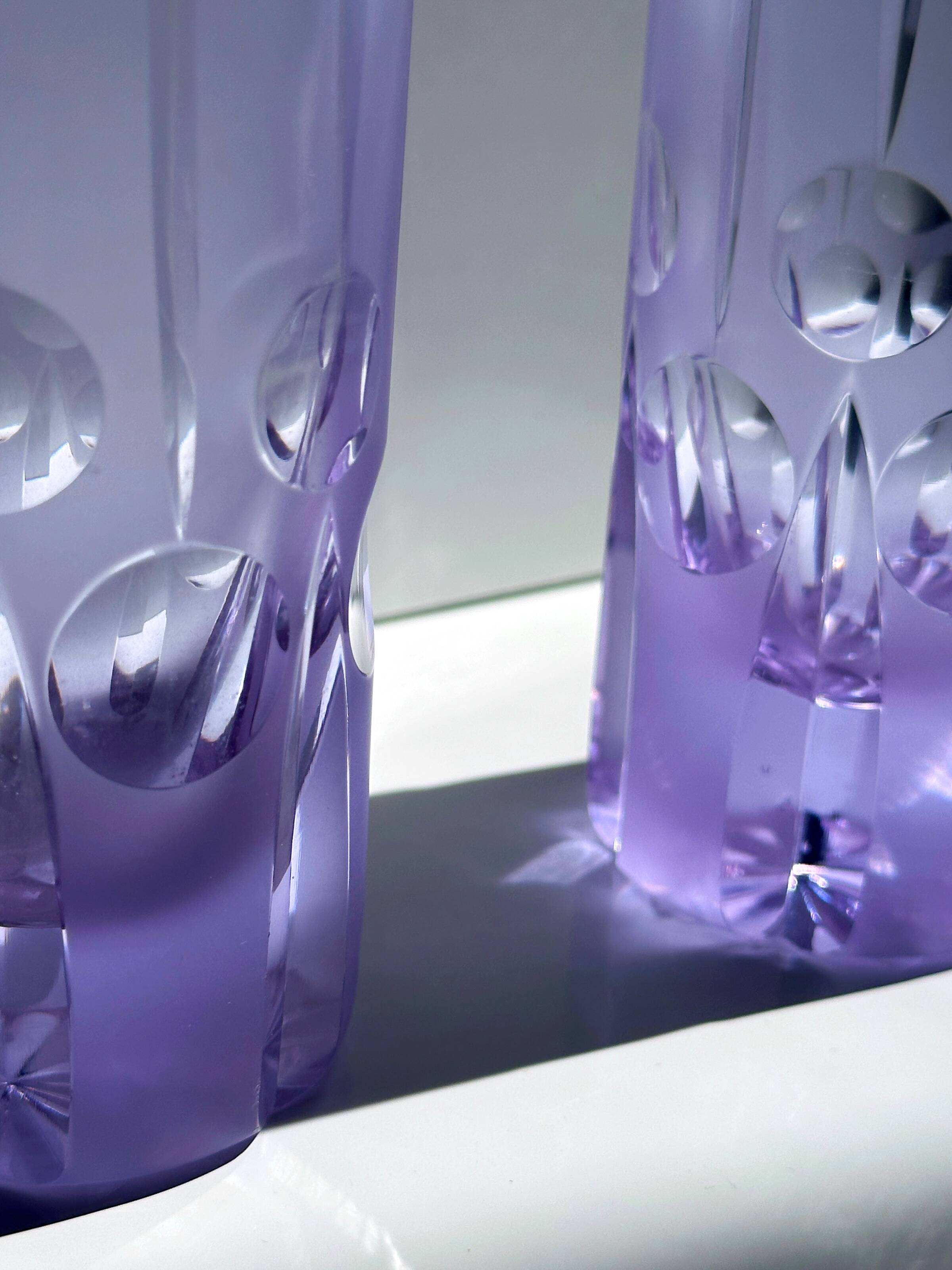 6 verres à long drink italiens de l'ère spatiale - Alexandrite, années 1970