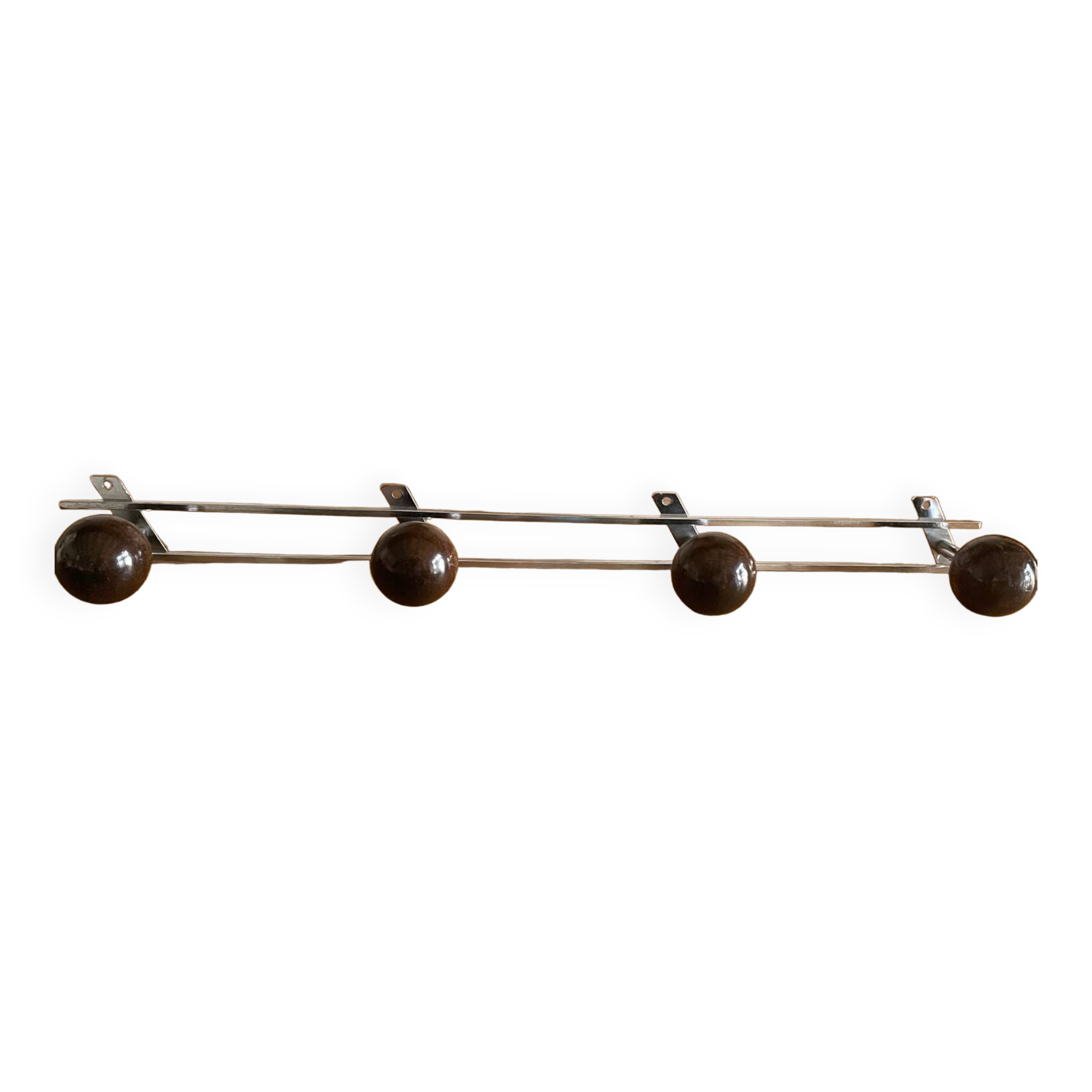 Wooden ball wall coat rack
