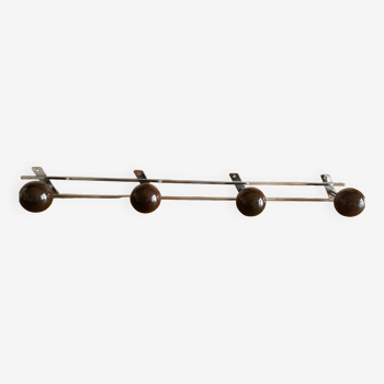 Wooden ball wall coat rack