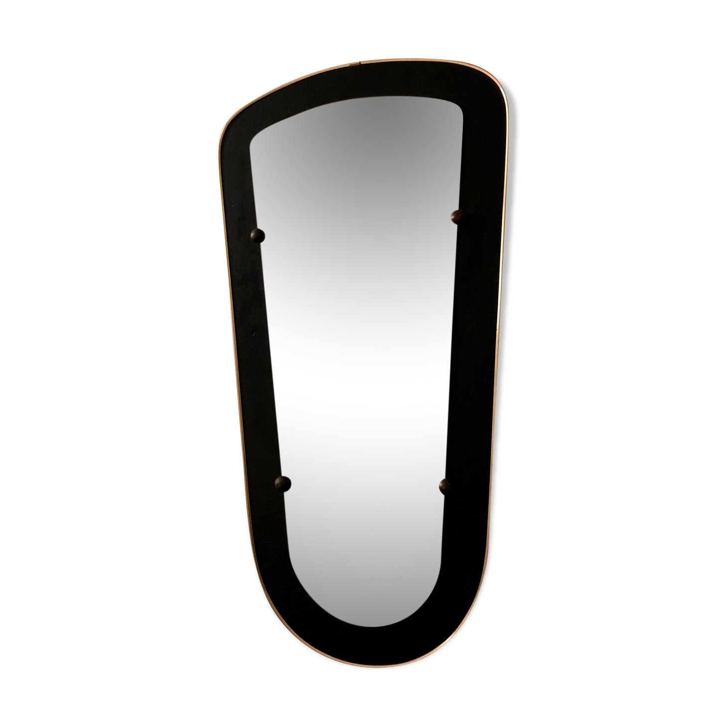 Vintage 60s free-form mirror 34x62cm