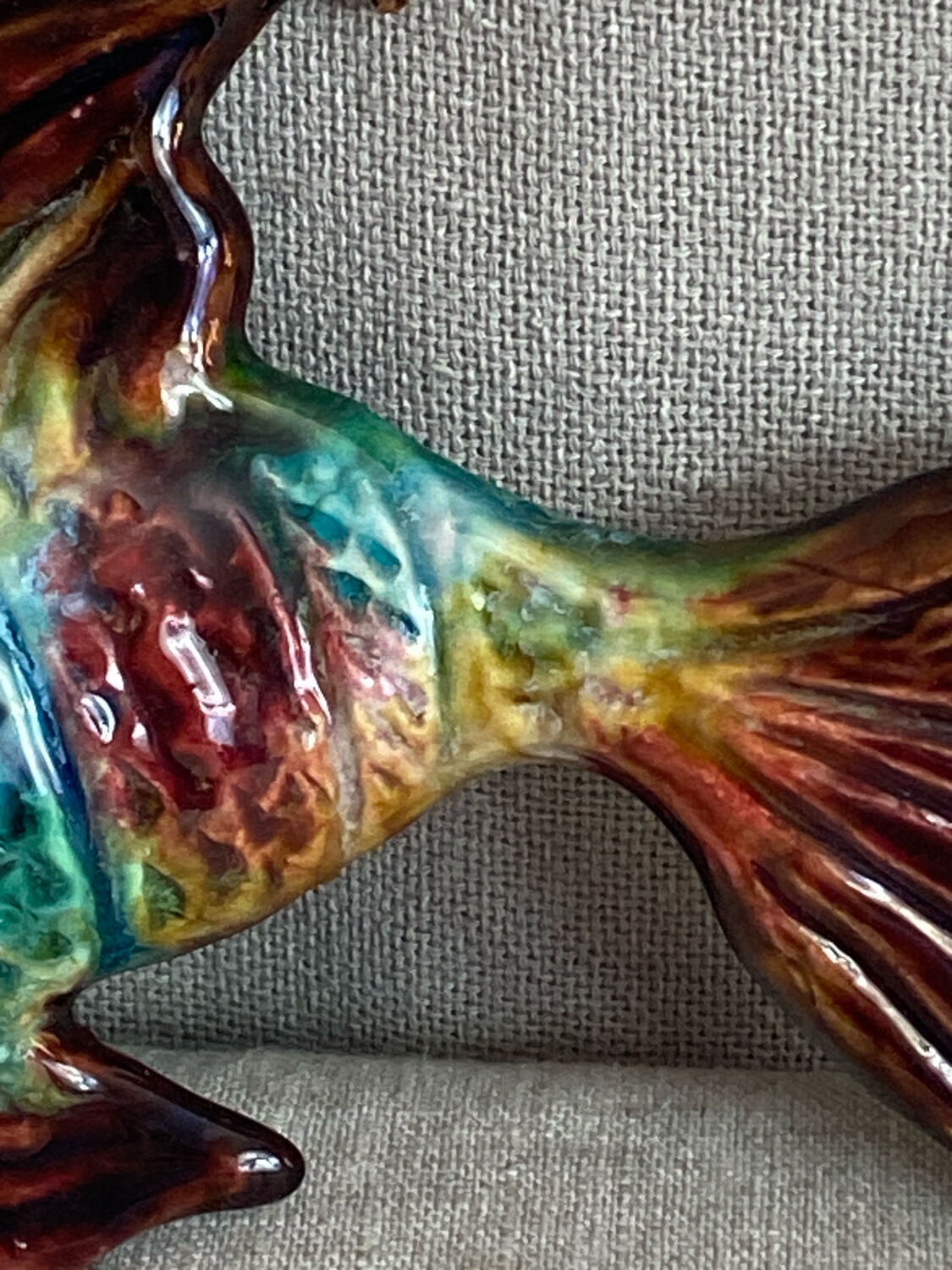Glazed ceramic fish
