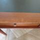 minister's desk - 2 drawers - solid wood - faux leather writing pad - Louis Philippe