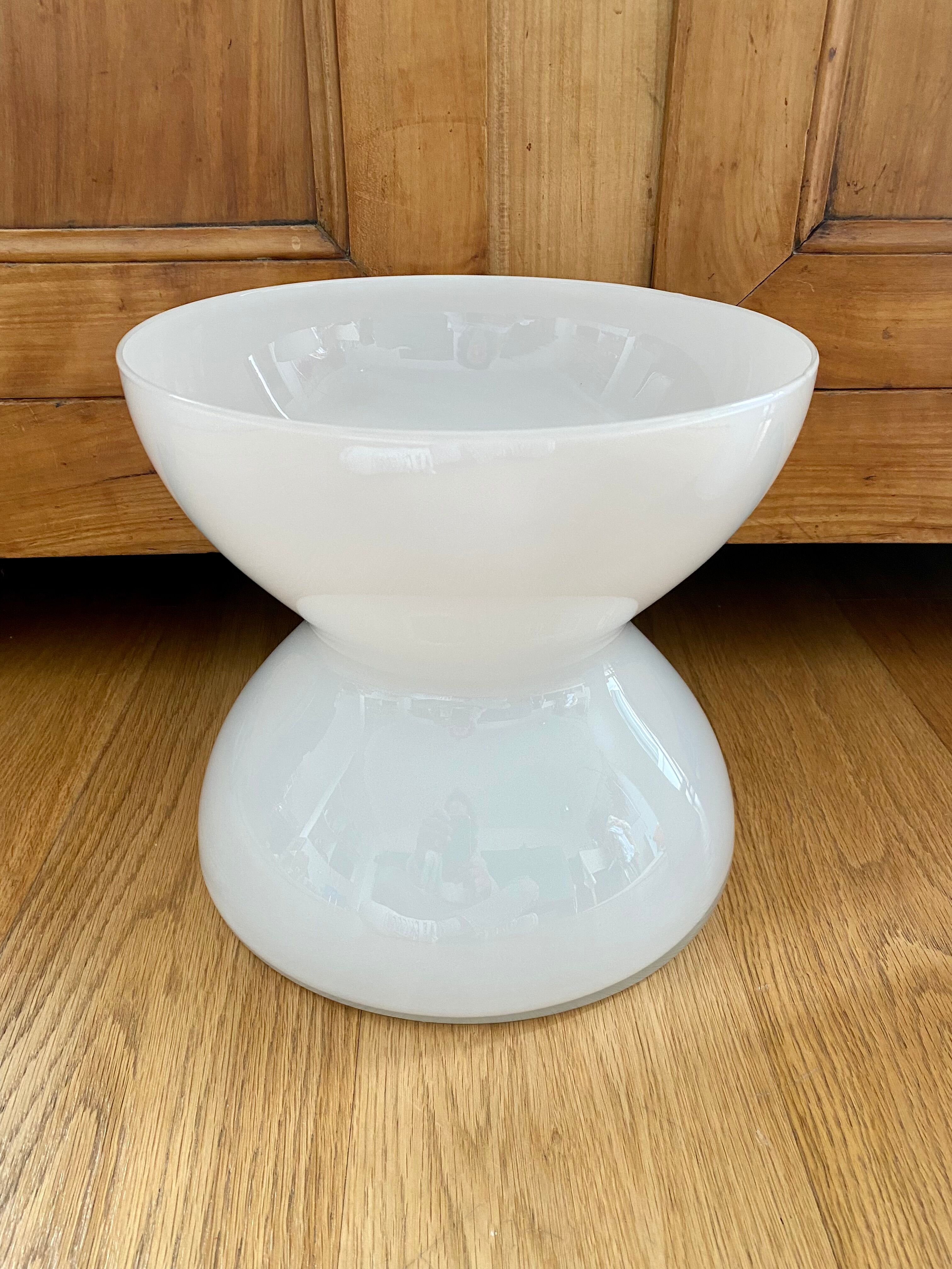 Anne Nilsson for Ikea white glass diabolo vase