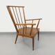 Vintage Baumann wooden armchair, Fan model, from the 60s