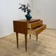 Table de nuit en teck danois avec deux tiroirs, 1960