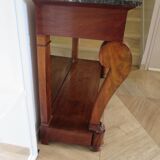 console-style empire/restauration-à crosses-fond de miroir-pieds griffes