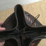 Ancient Japanese woven bamboo basket