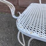 Vintage wrought iron garden bench