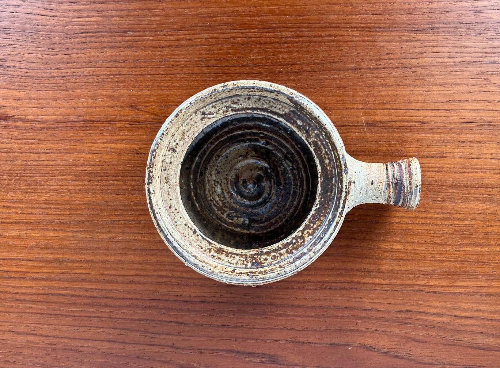 Danish studio pottery bowl from the mid-century by Tue Poulsen for Tue Keramik, 1960s.