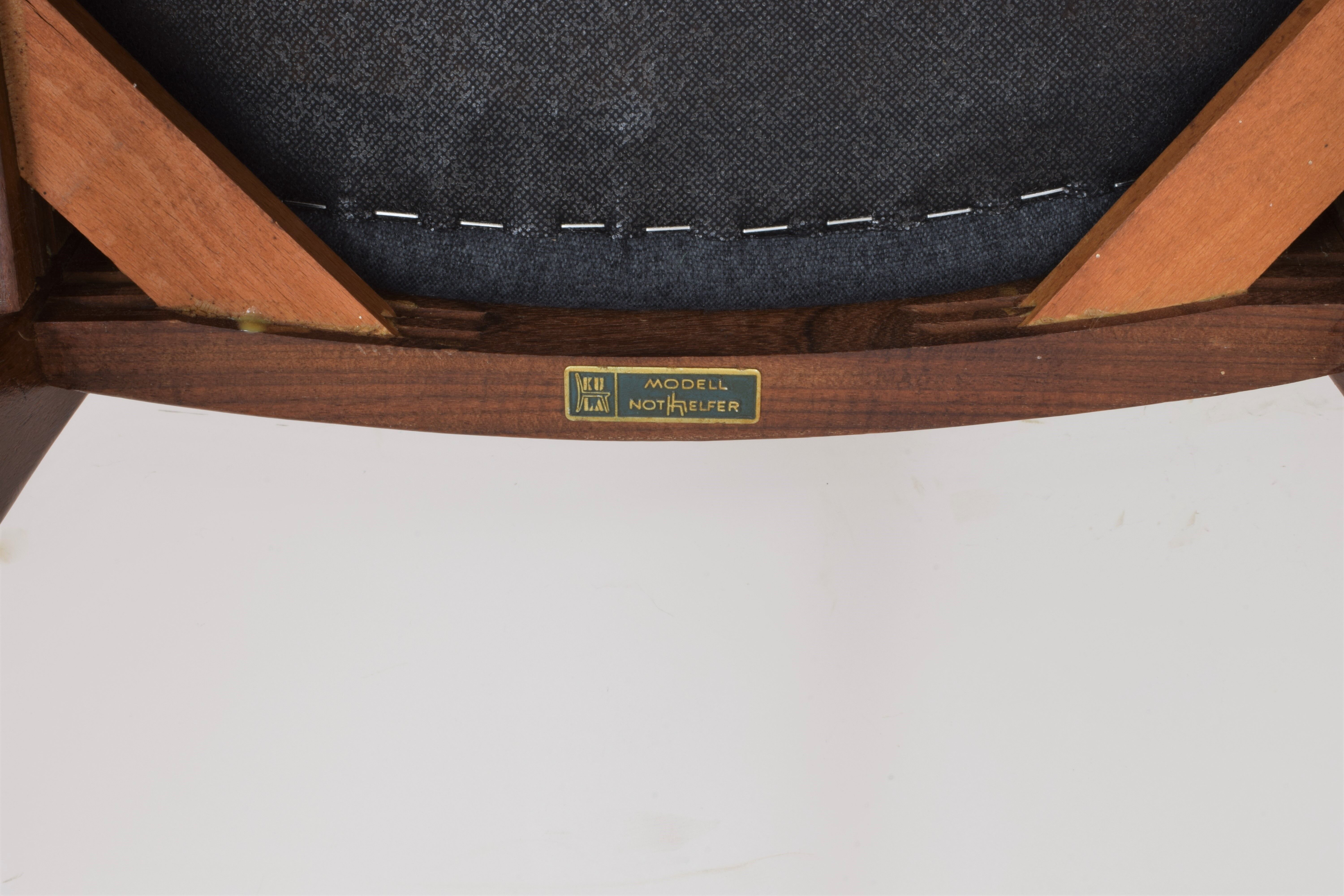 Mid-Century Teak Dining Chairs by Karl Nothhelfer, 1950s, Set of 4