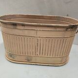 Patinated zinc planter