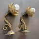 Paire d’appliques vintage en laiton