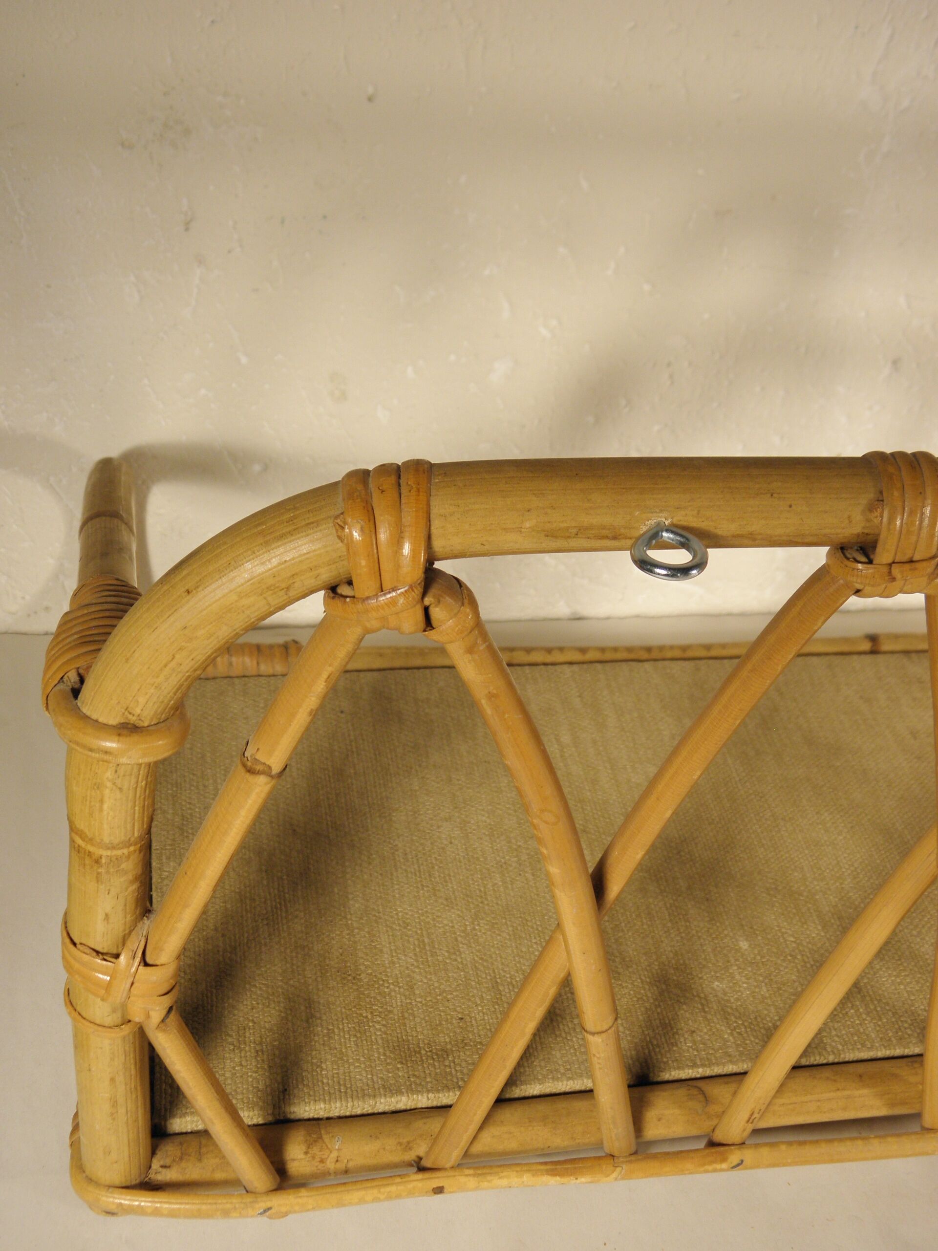 Rattan wall shelf