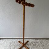 70s pine coat rack