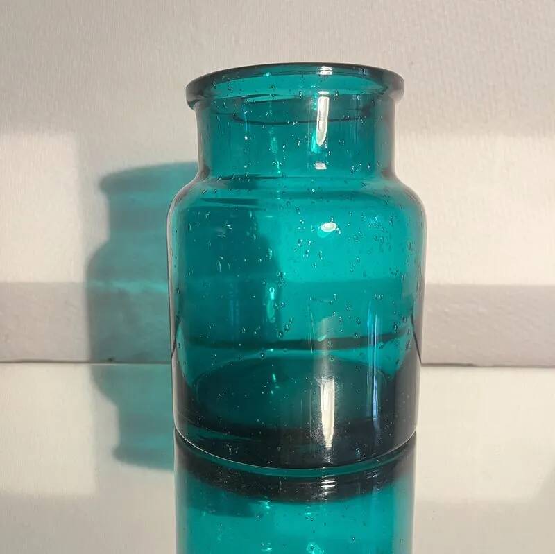 Vintage blown glass pot