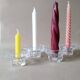 Set of 4 Art Deco style glass candle holders