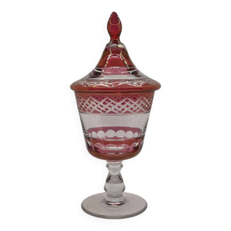 Unsigned crystal bezel - H=26cm D=12cm