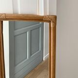 Rectangular rattan mirror