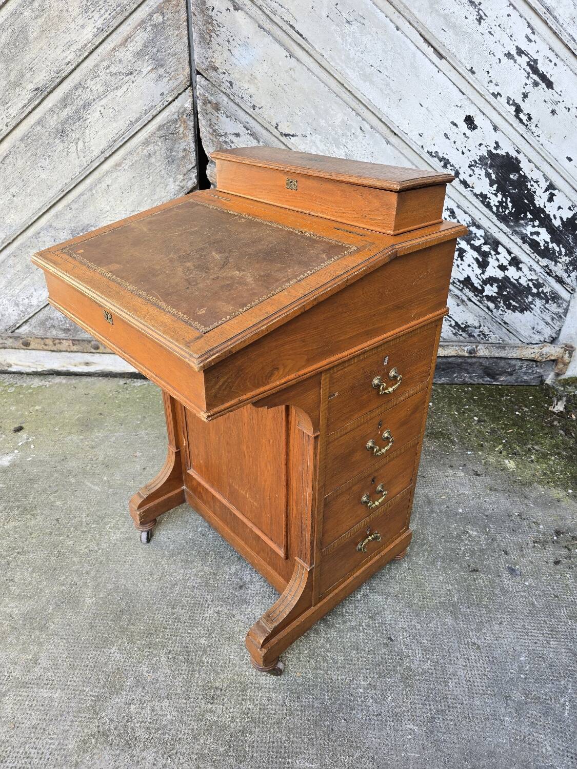 Antique Davenport Oak Desk