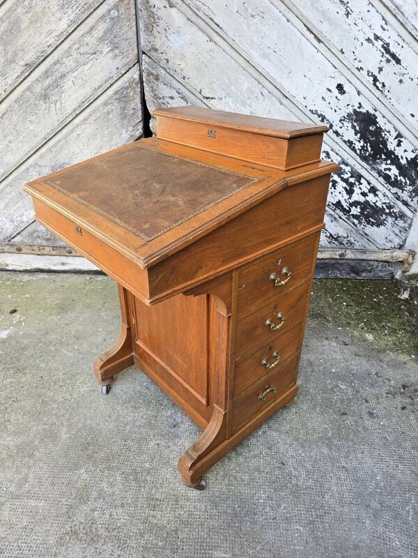 Bureau Davenport ancien en chêne