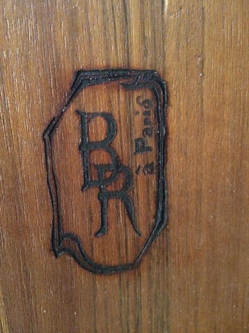 Beautiful coffee table lacquered in black, eggshell and blue