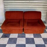 Paire de chauffeuses vintage