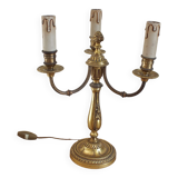 Louis XVI style lamp in bronze with 3 arms of light