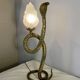 Cobra snake lamp in bronze