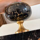 Lampe marbre noir Portoro 1970’s Philippe Barbier