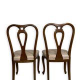 4 chaises de salle à manger en noyer, années 1950.