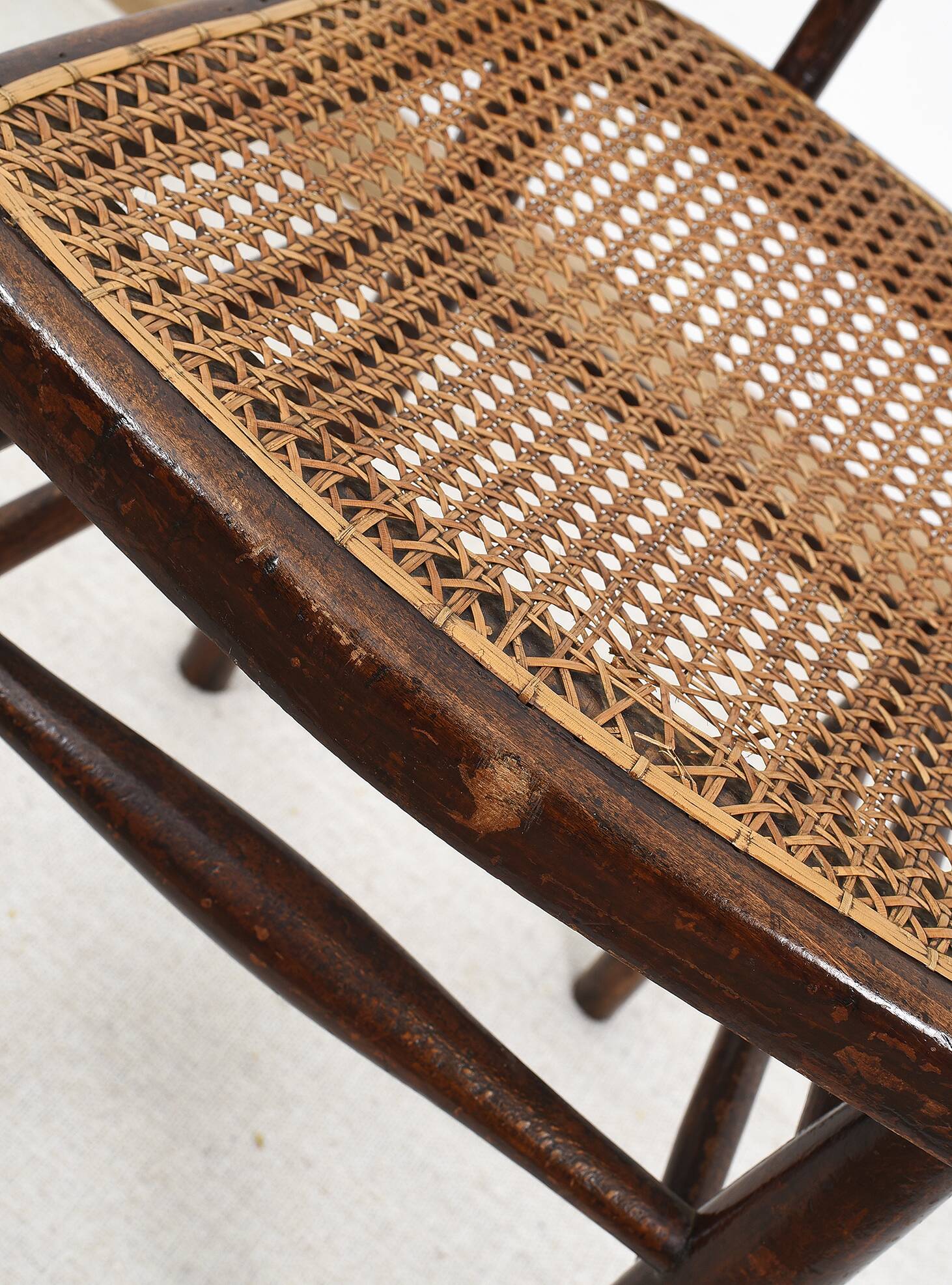 Old cane bistro chair