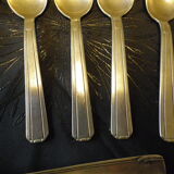 11 silver spoons with punches