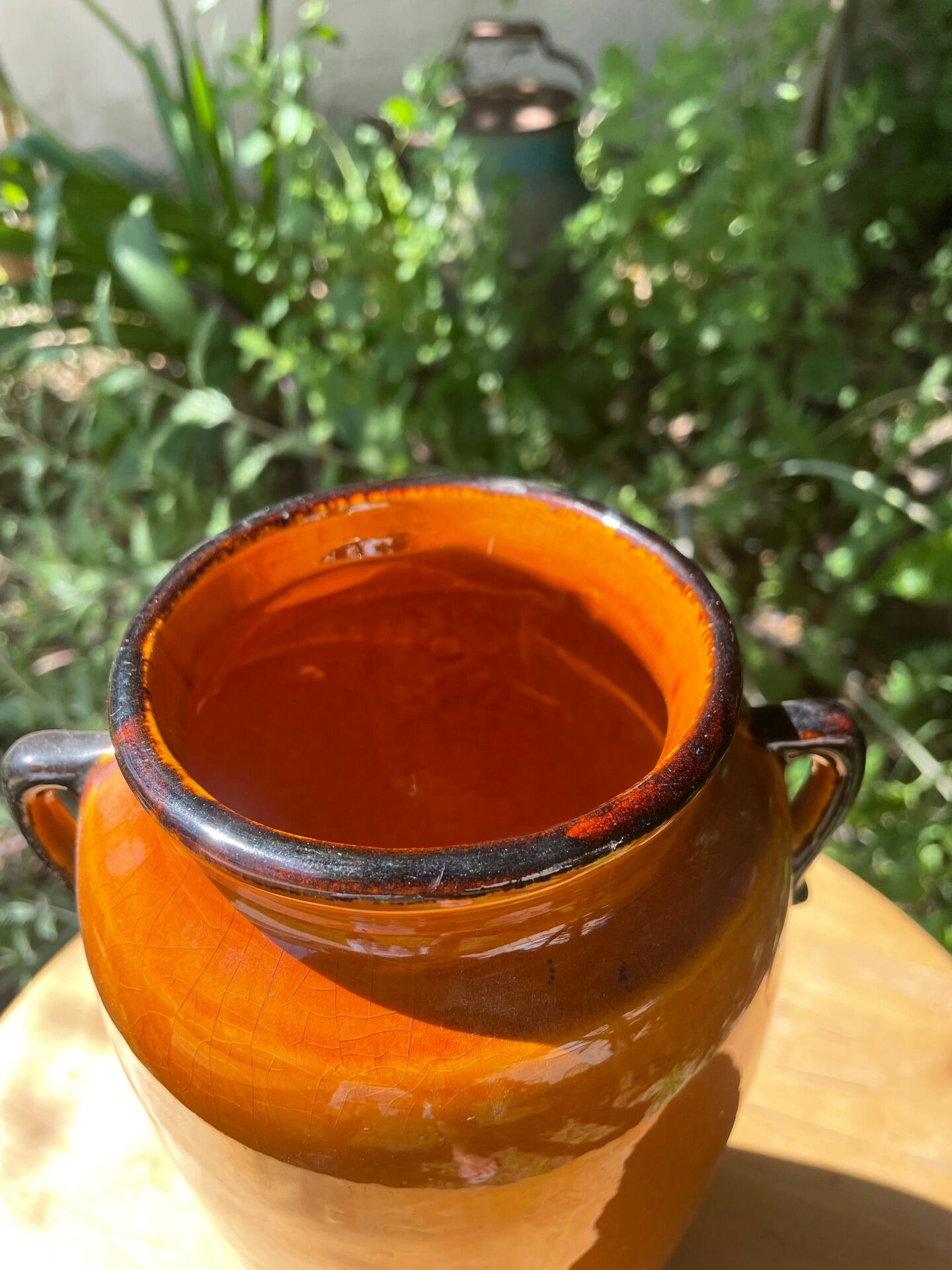 Vase vintage céramique émaillage terre