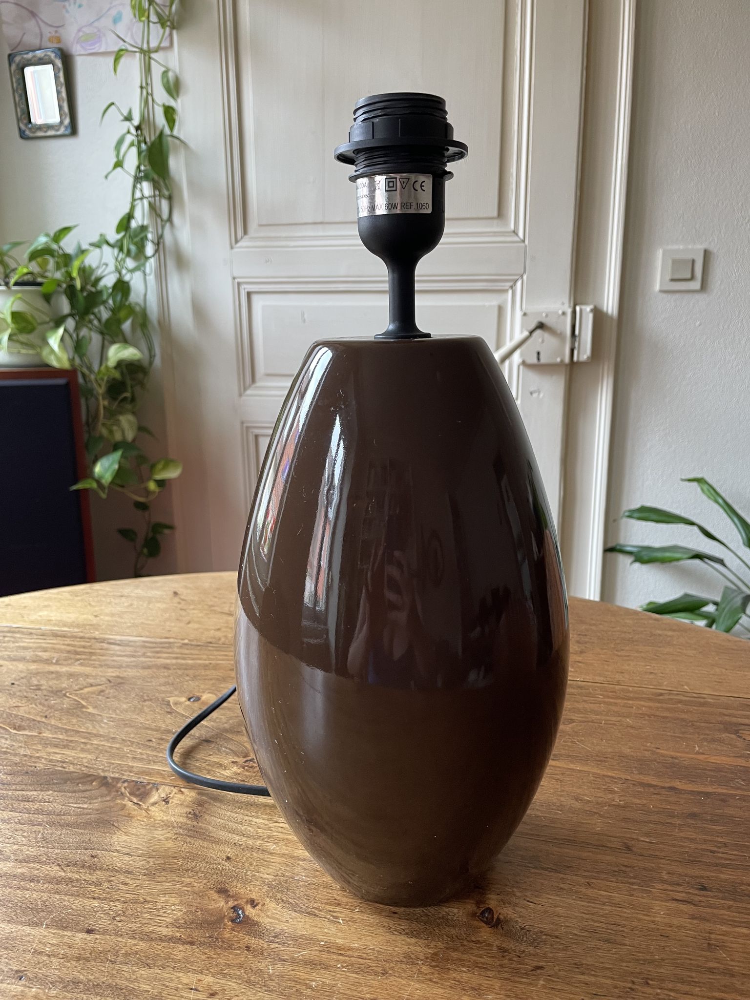 Large Koralcoa table lamp base, in ceramic