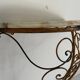 Mid-century floating wall console in wrought iron, 1950, Italy
