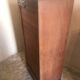 Vintage mid century wooden curtain binder cabinet