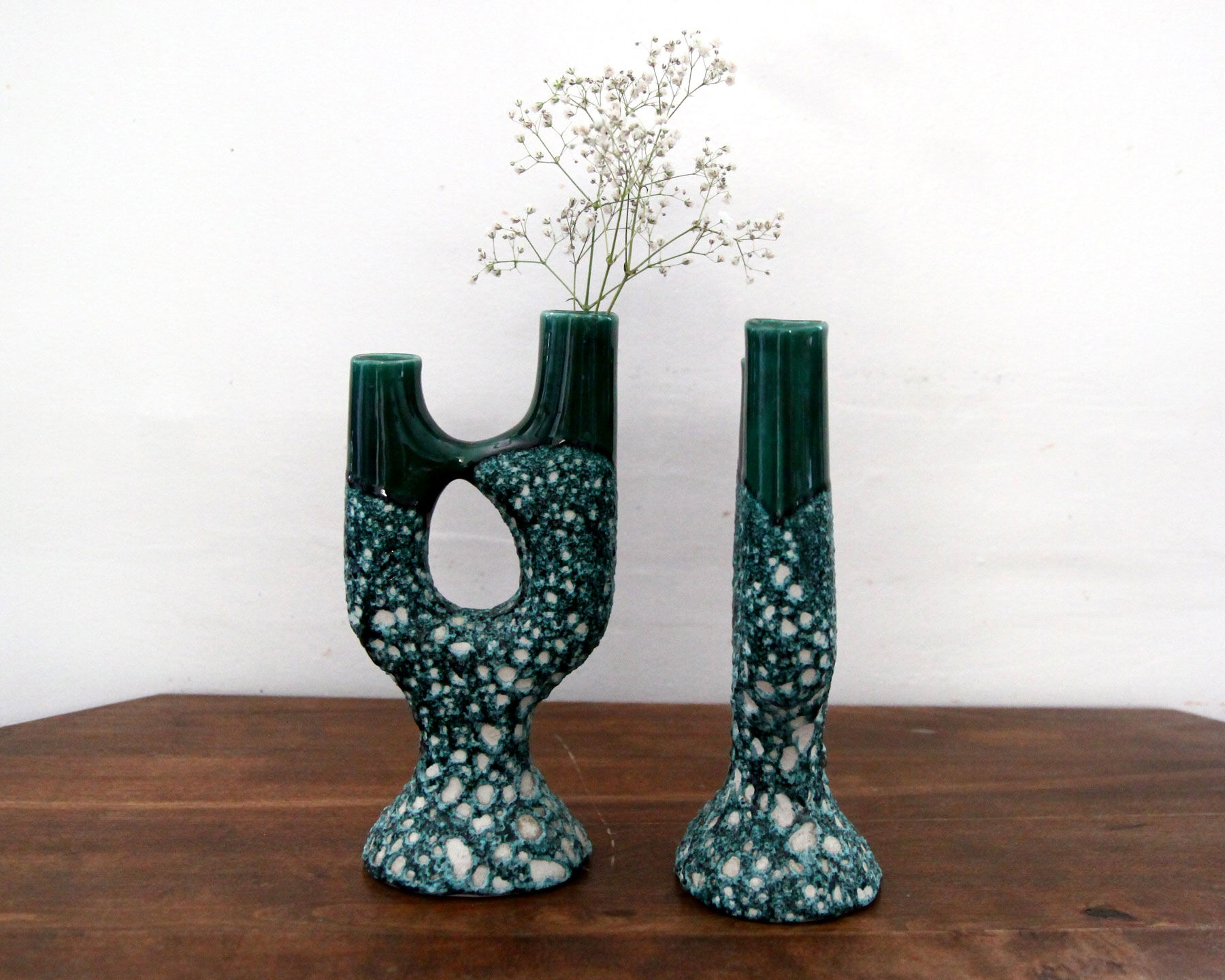 Vintage asymmetrical candlesticks