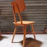 Set of 5 all-wood chairs published by Ton 1960