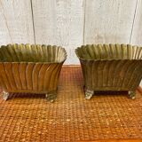 Pair of brass planters