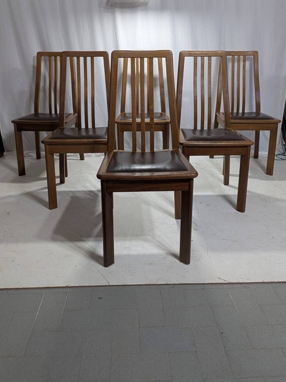 Set of 6 Dining Chairs by Mobil Girgi, 1970s