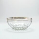 Fruit salad service in molded glass and gilt decoration with balls, 1950