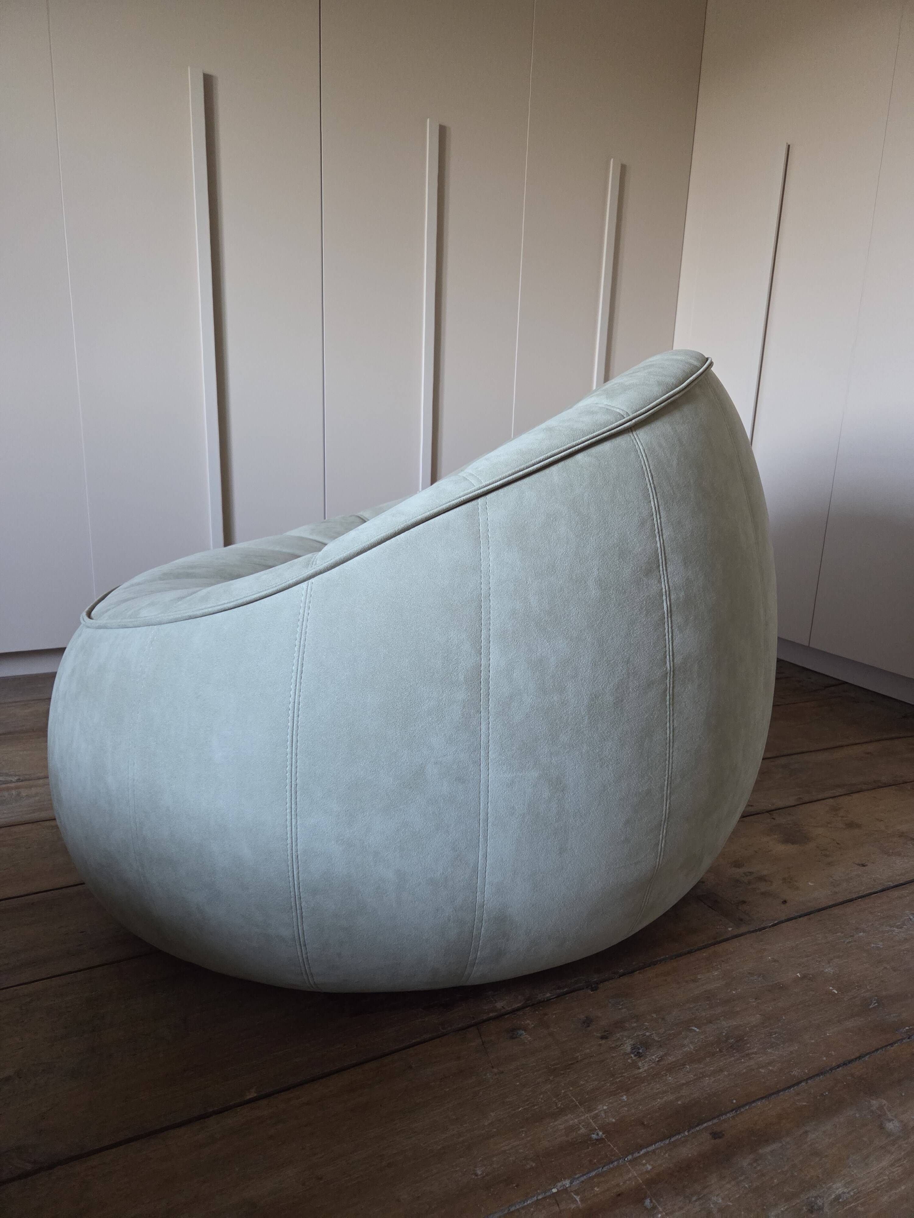 New Cinna armchair + ottoman pouf