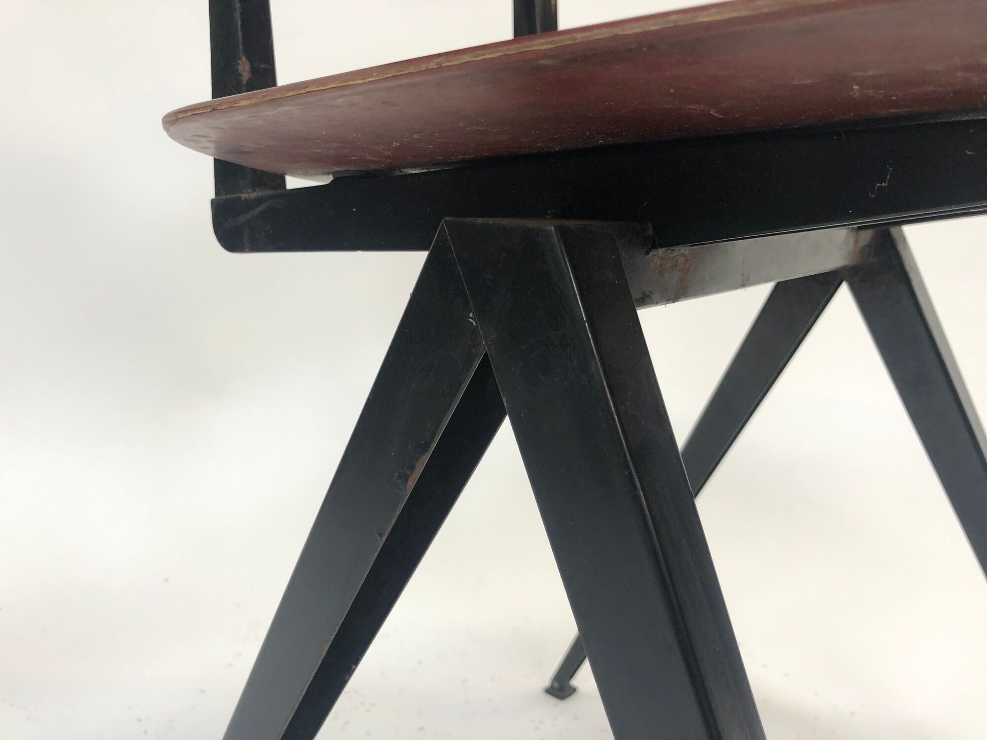 Lot of 4 vintage school chairs Galvanitas S16 Netherlands