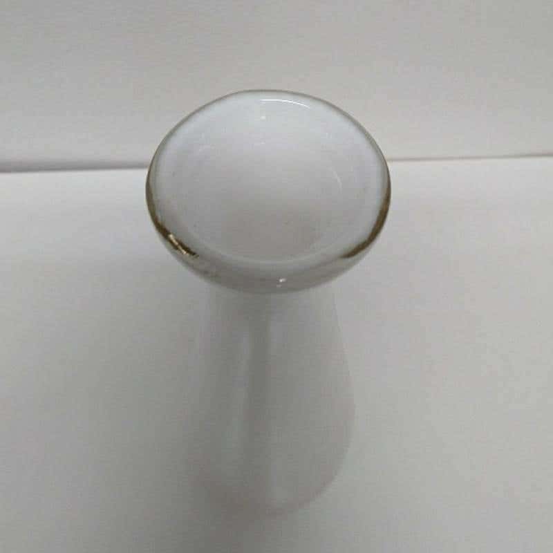 White vintage glass vase Ariel by Hermann Bongard, Norway 1956
