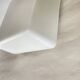 Square opaline wall and ceiling light 19 cm white glass 1960